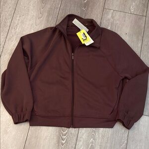 New Brown Zip-Up Jacket with tags size small